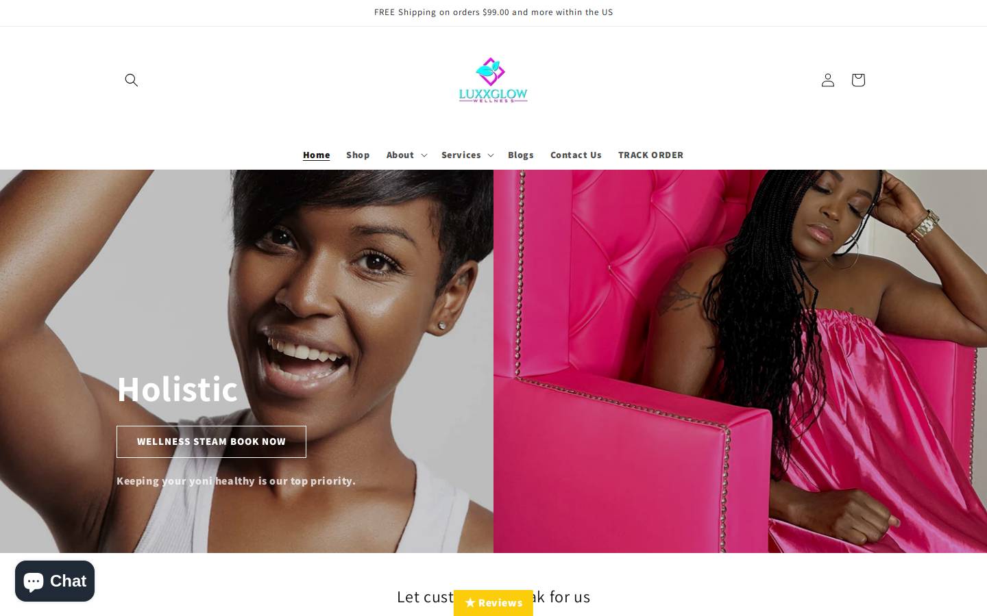 luxxglowwellness.com homepage screenshot