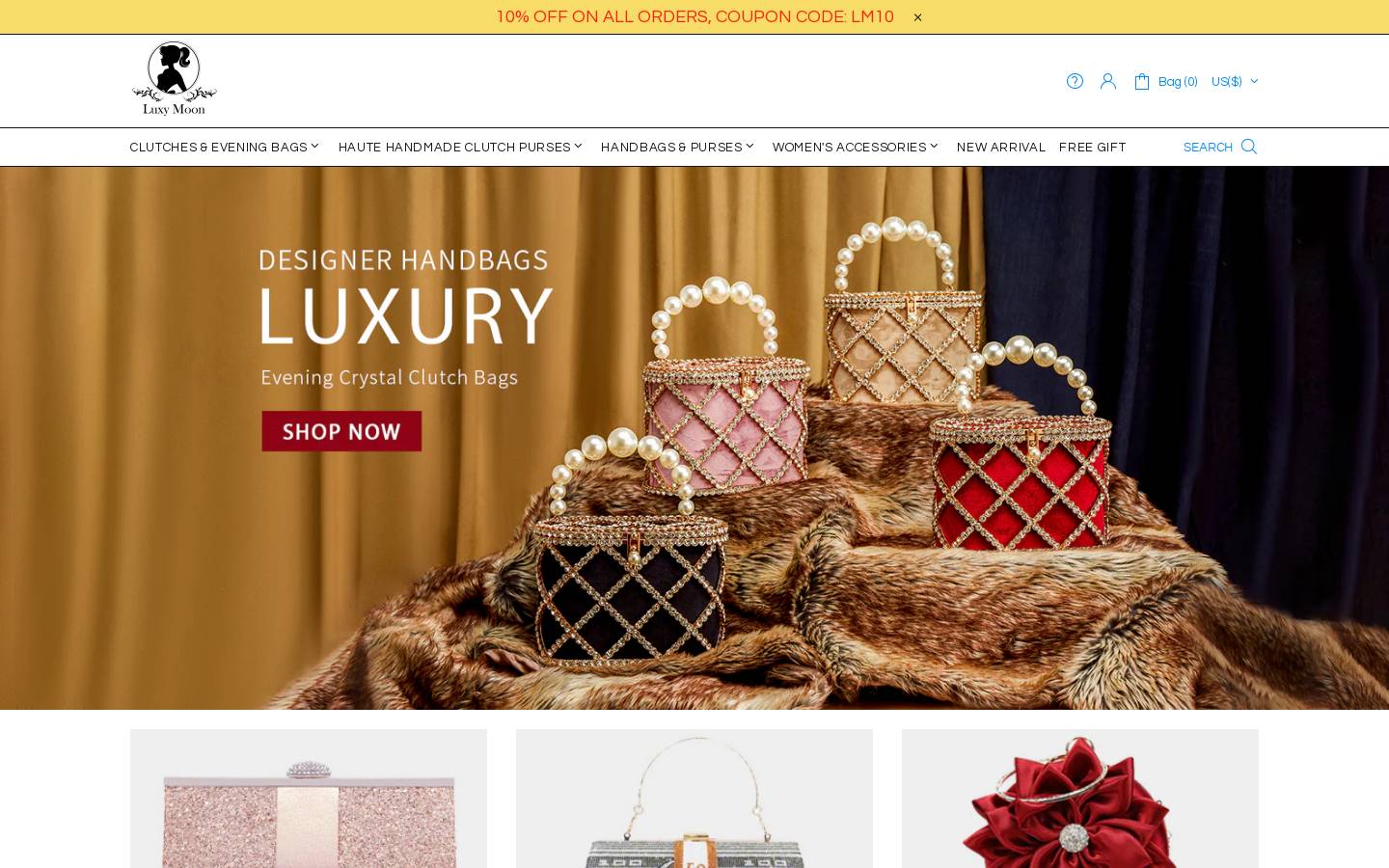 Luxy Moon homepage screenshot