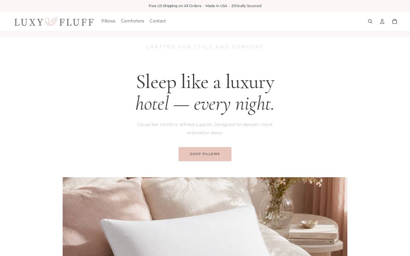 luxyfluff.com homepage screenshot