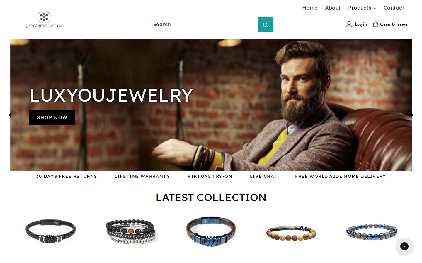 Luxyoujewelry homepage screenshot