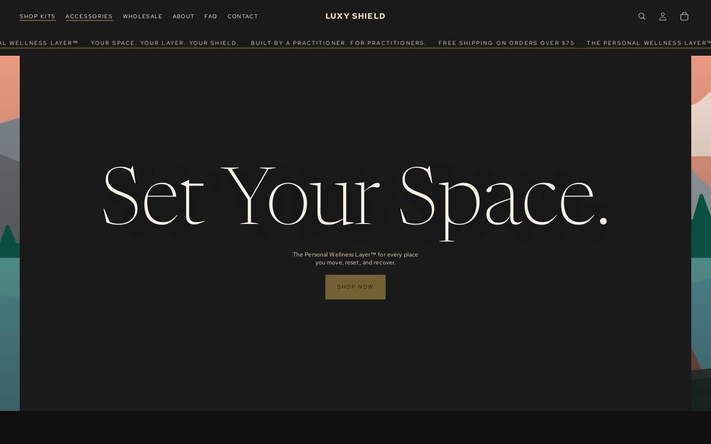 luxyshield.com homepage screenshot