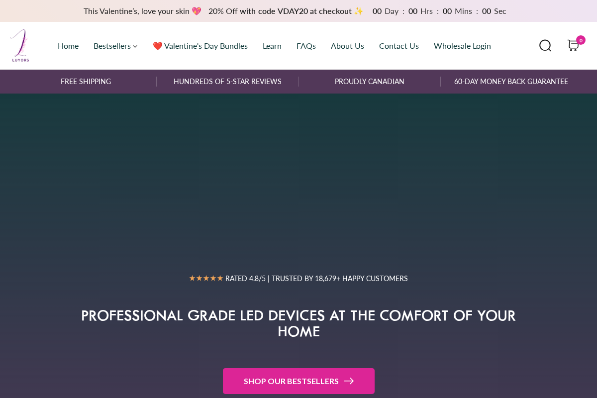 Luyors homepage screenshot