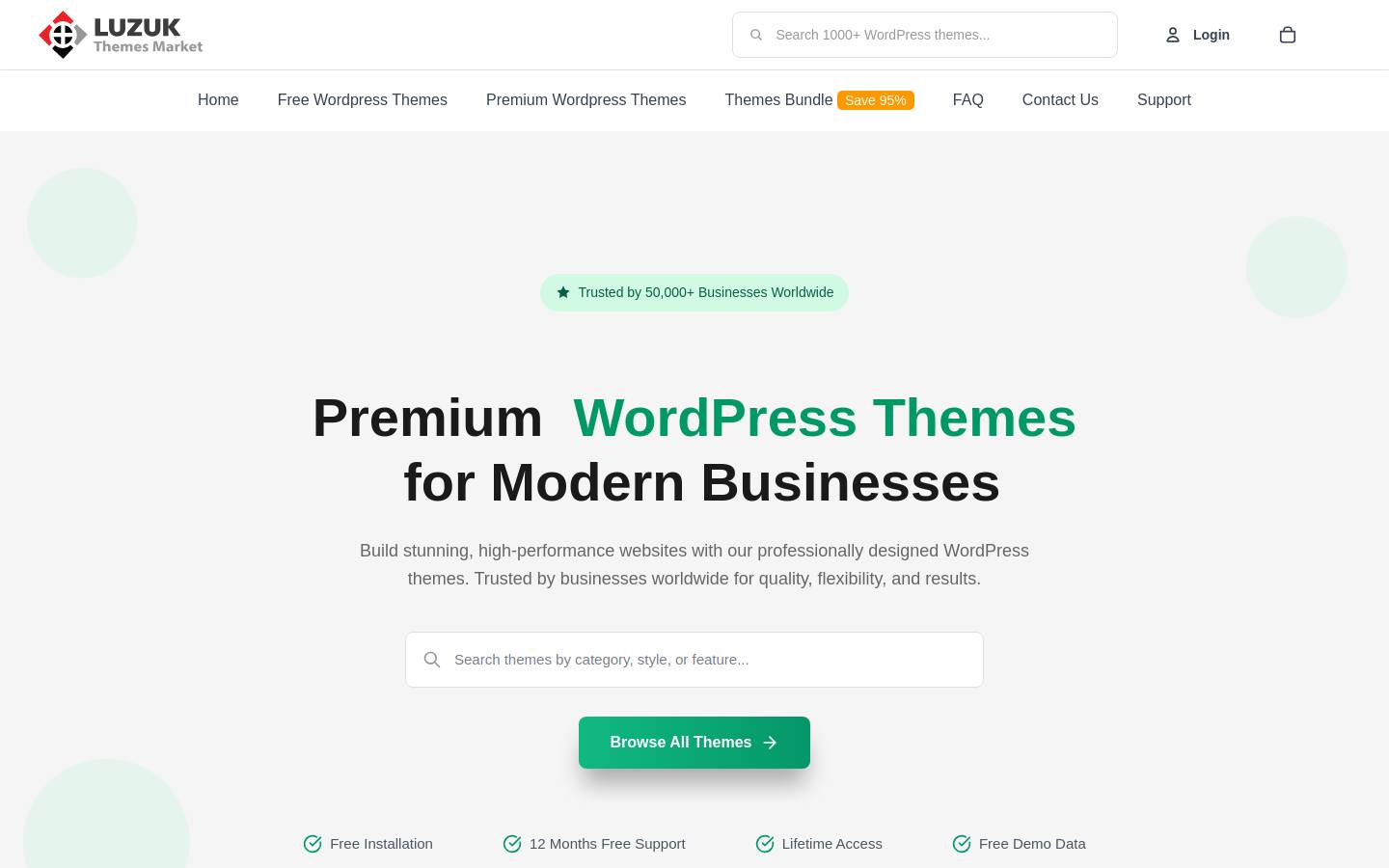 Luzuk homepage screenshot