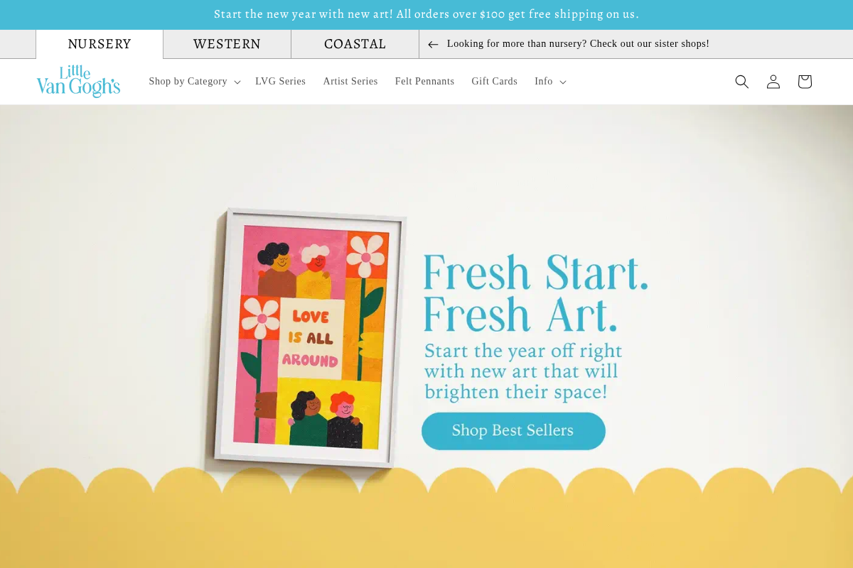 Little Van Gogh's homepage screenshot