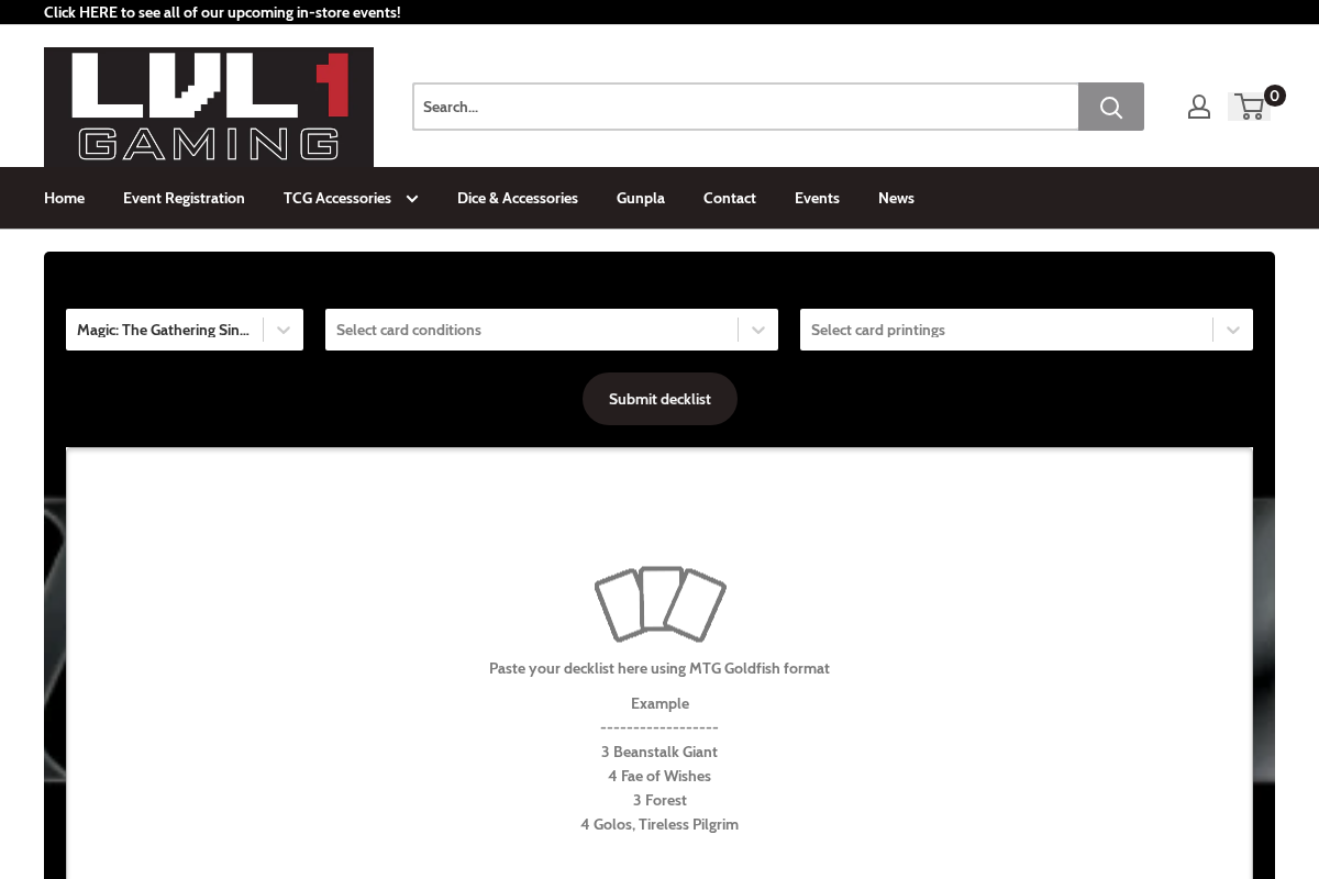lvl1gamingla.com homepage screenshot