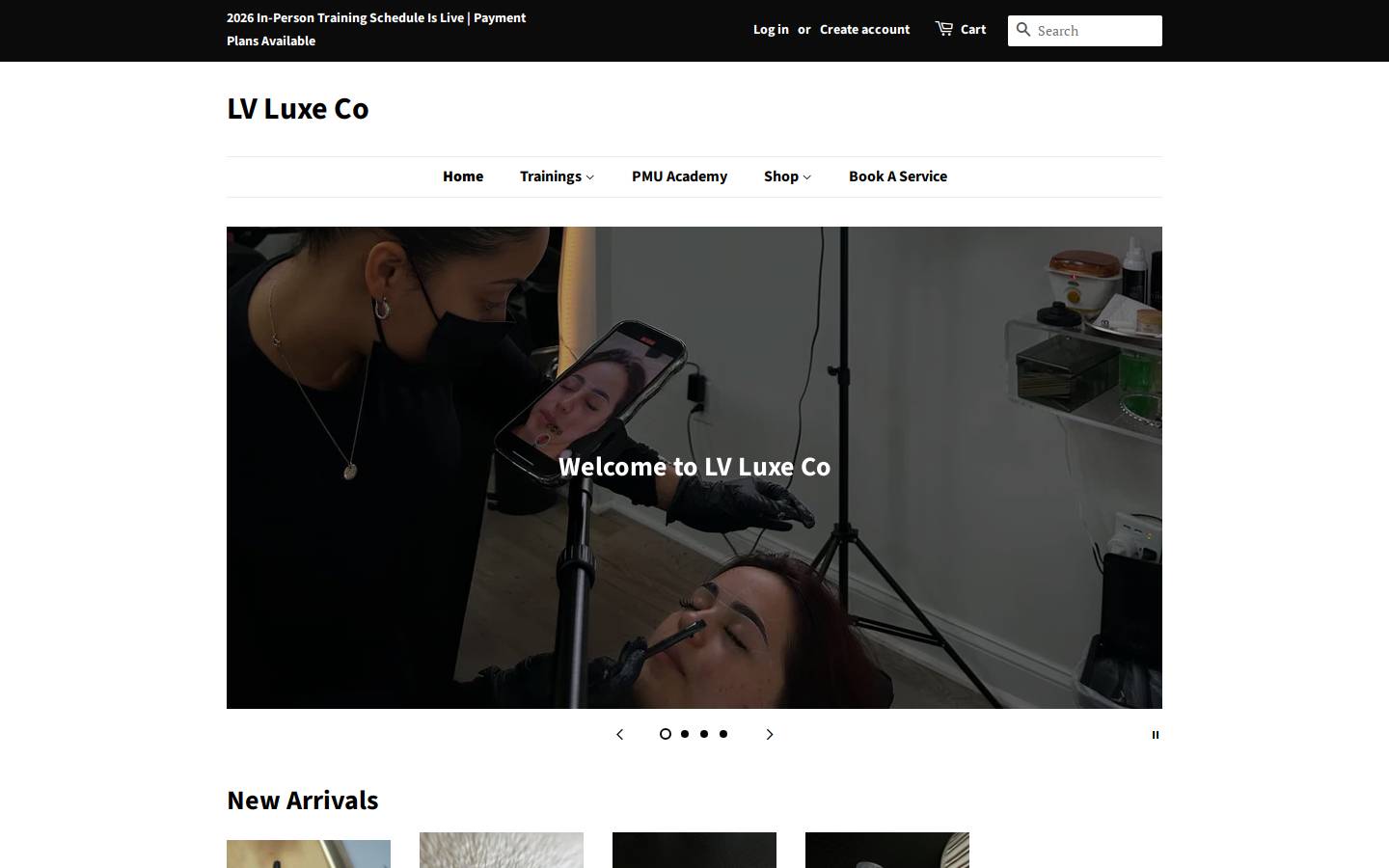 lvluxeco.com homepage screenshot