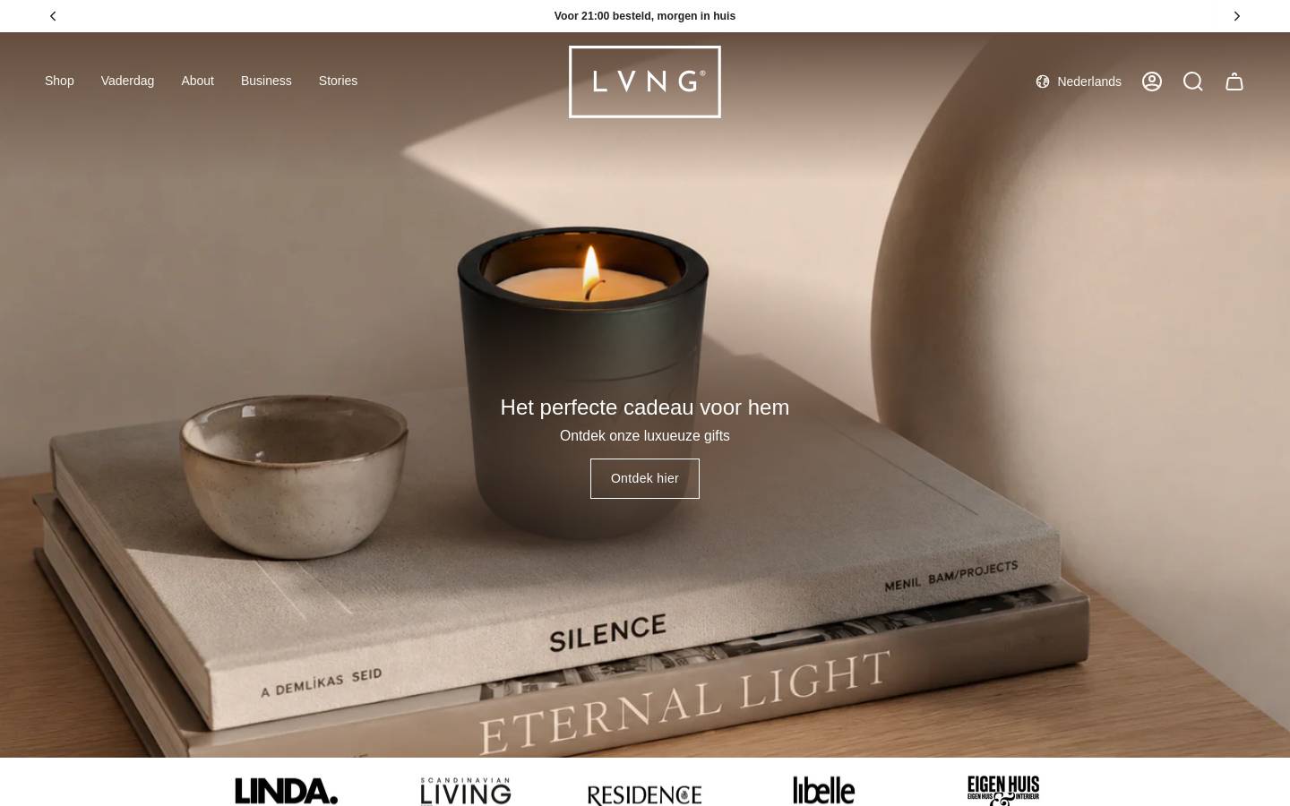 LVNG homepage screenshot