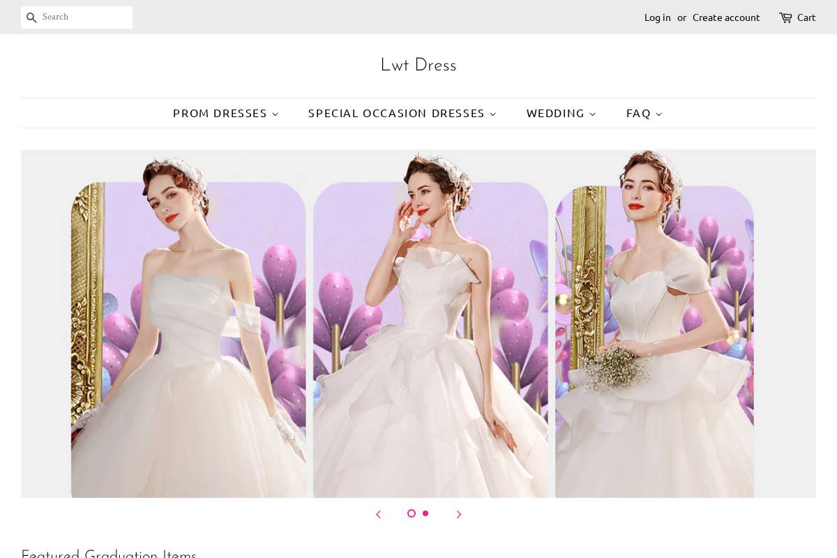 lwtdress.com homepage screenshot