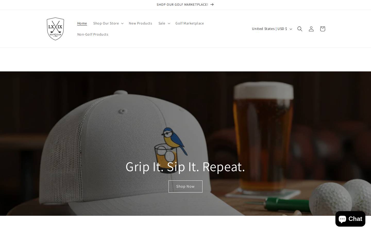 lxixgolf.com homepage screenshot