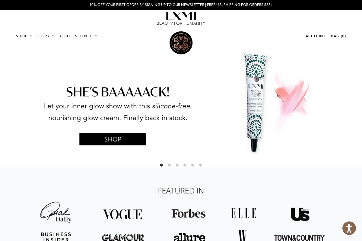 LXMI homepage screenshot