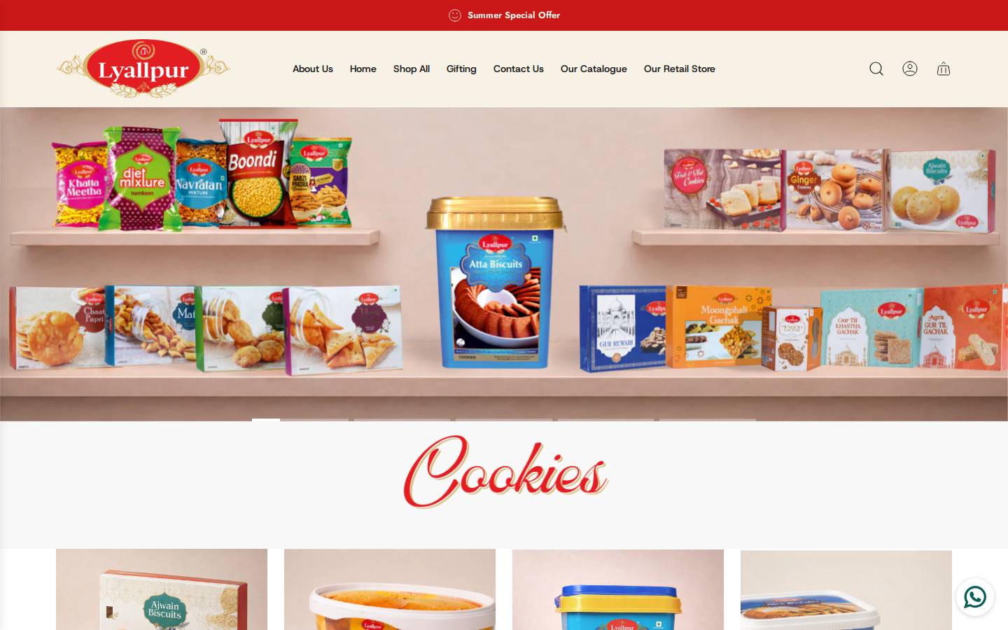 lyallpursweets.in homepage screenshot