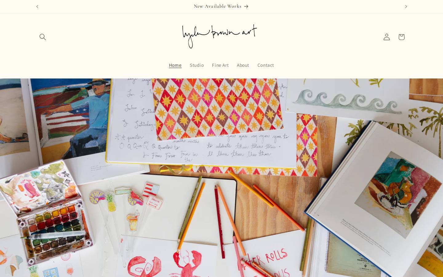 lydabrownart.com homepage screenshot