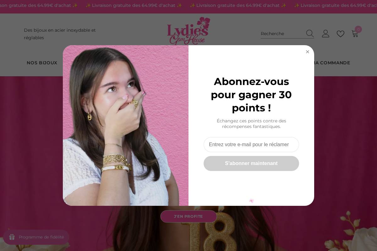 Lydiesgemhouse homepage screenshot