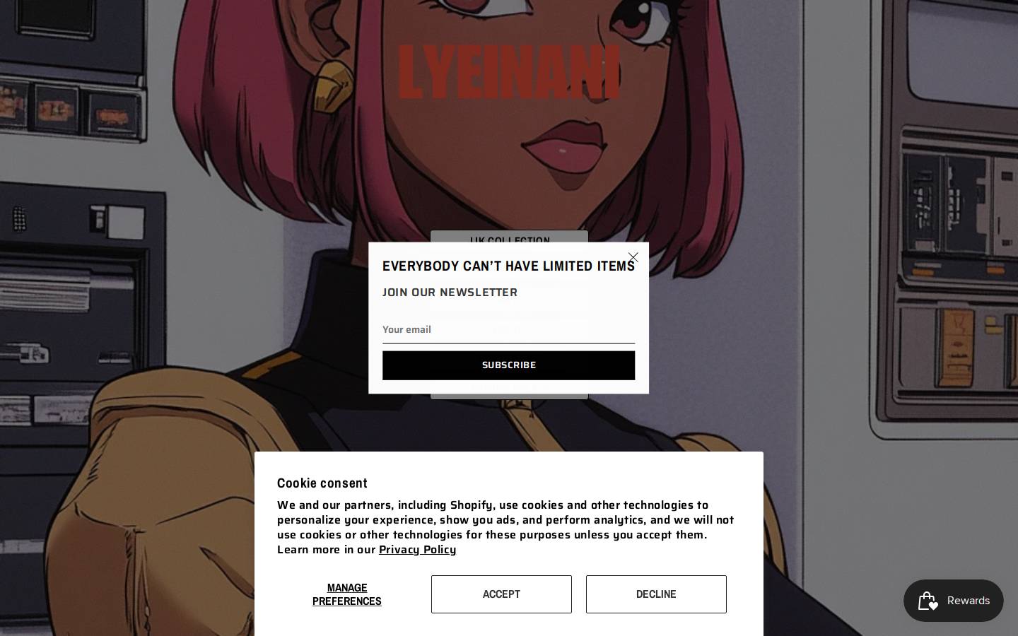 lyeinaniofficial.com homepage screenshot