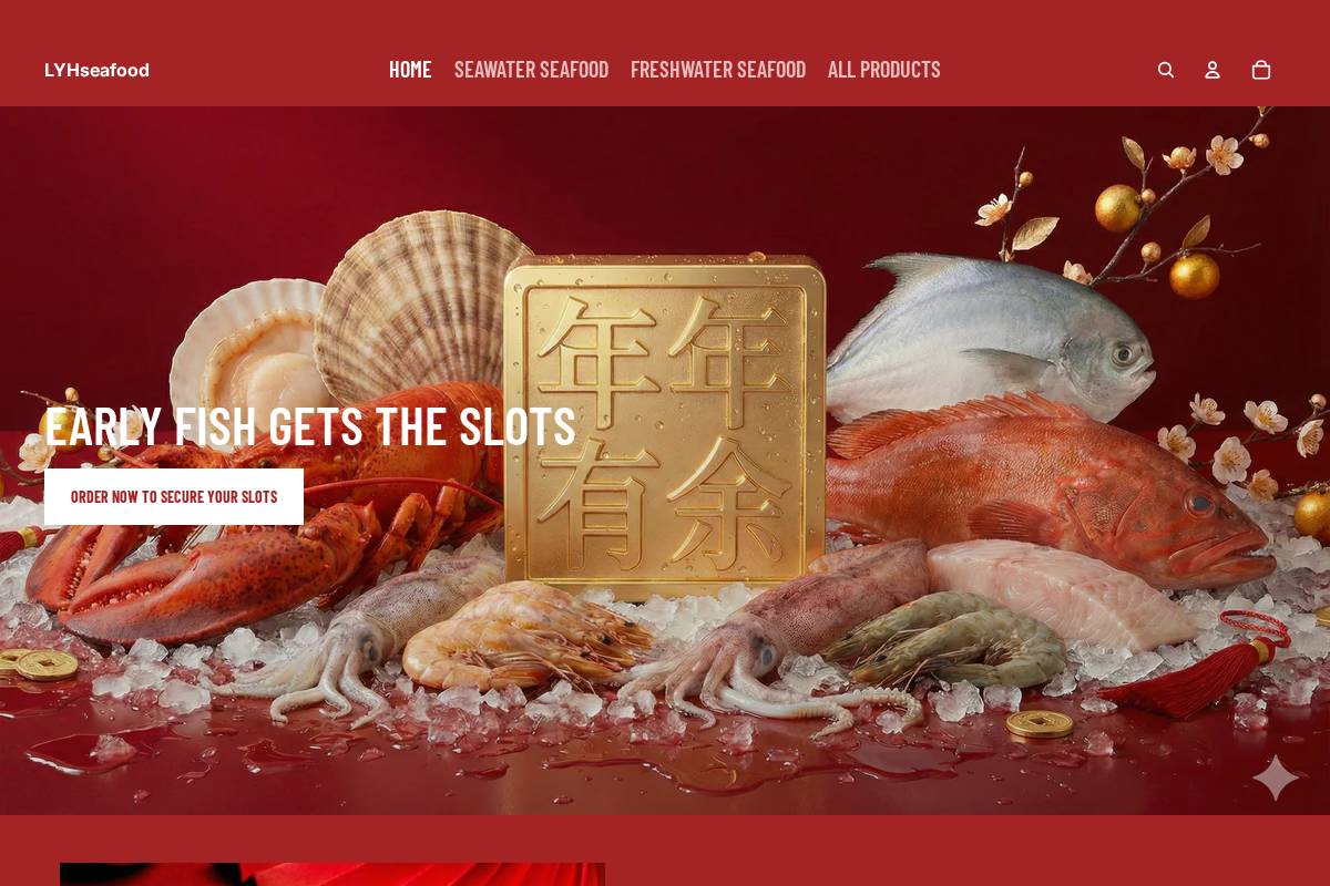 lyhseafood.com homepage screenshot