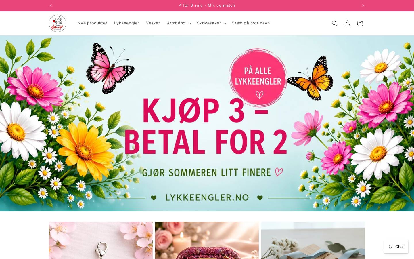 lykkeengler.no homepage screenshot