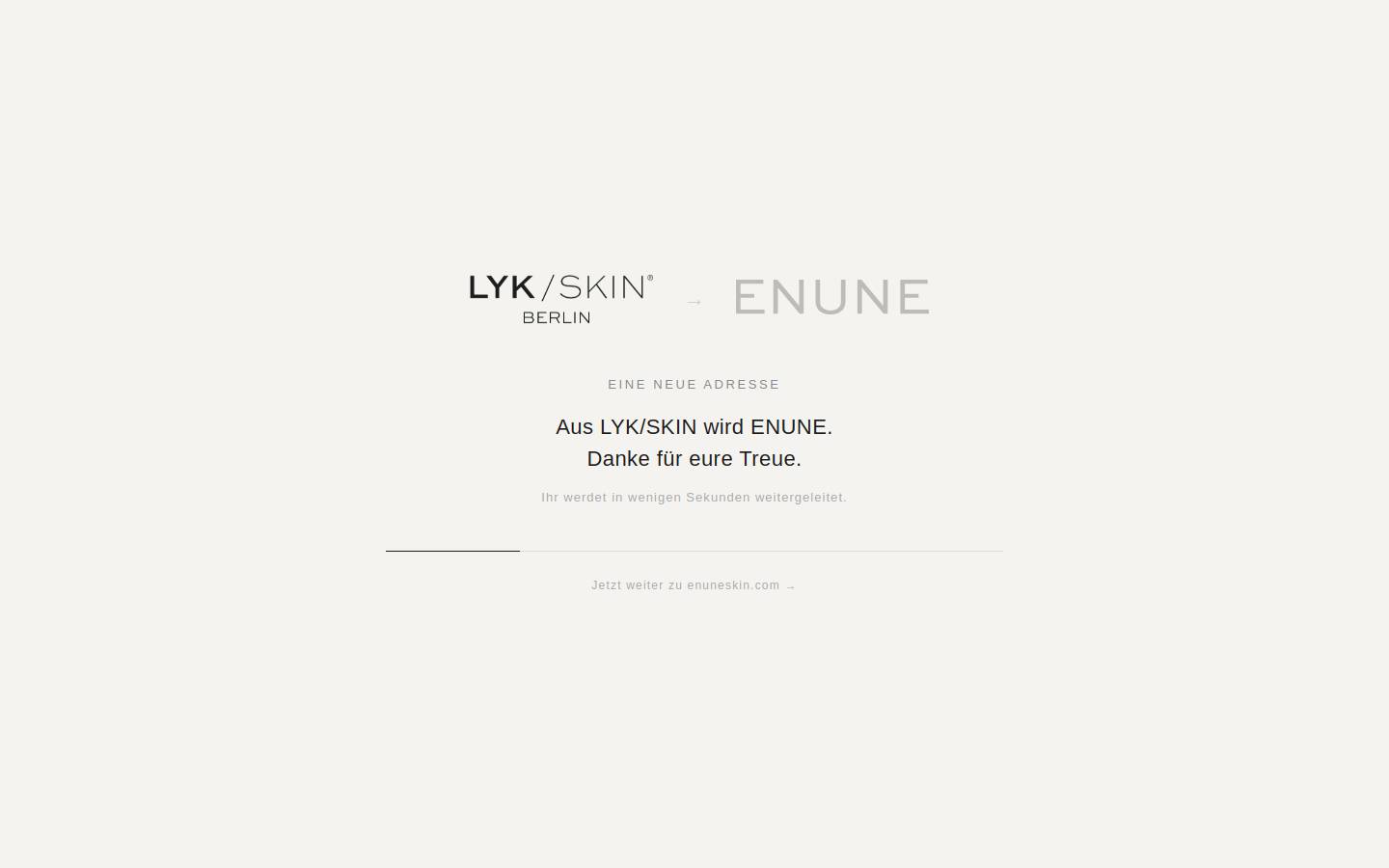 lykskin.de homepage screenshot
