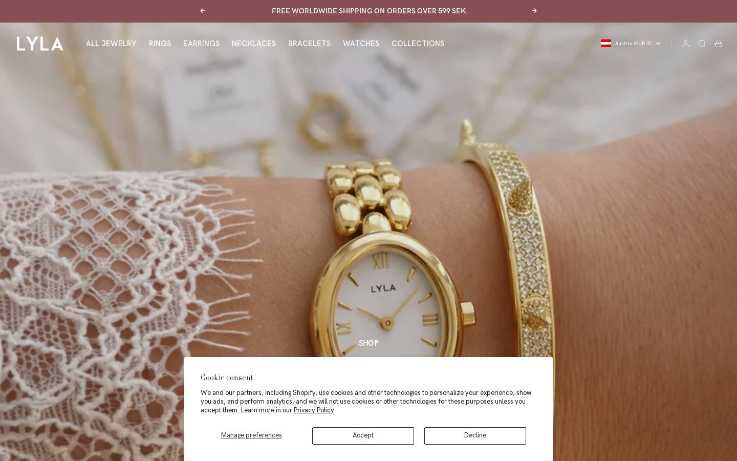Lyla homepage screenshot
