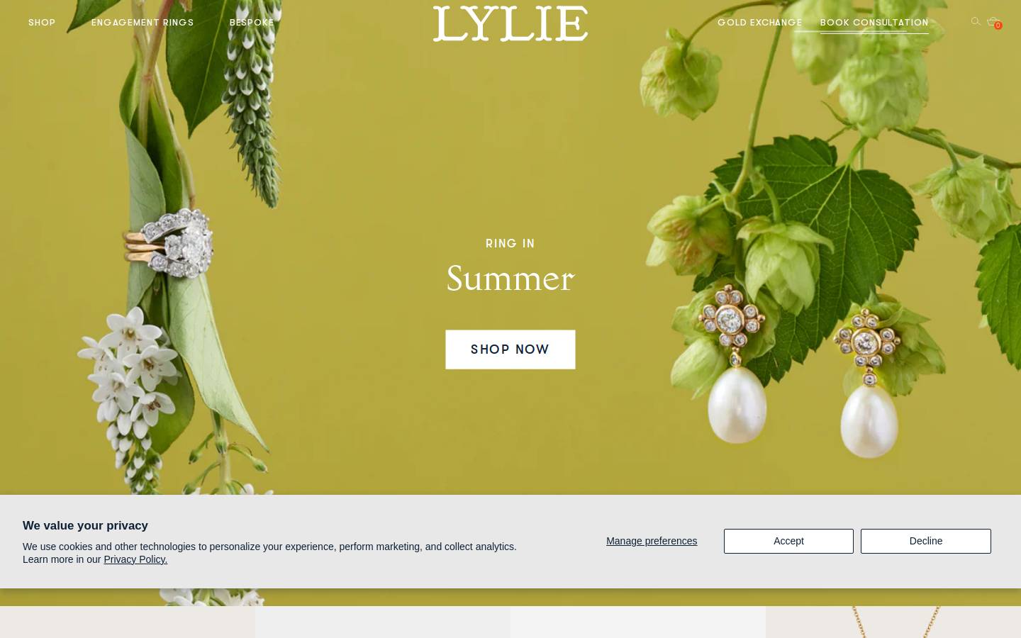Lylies homepage screenshot