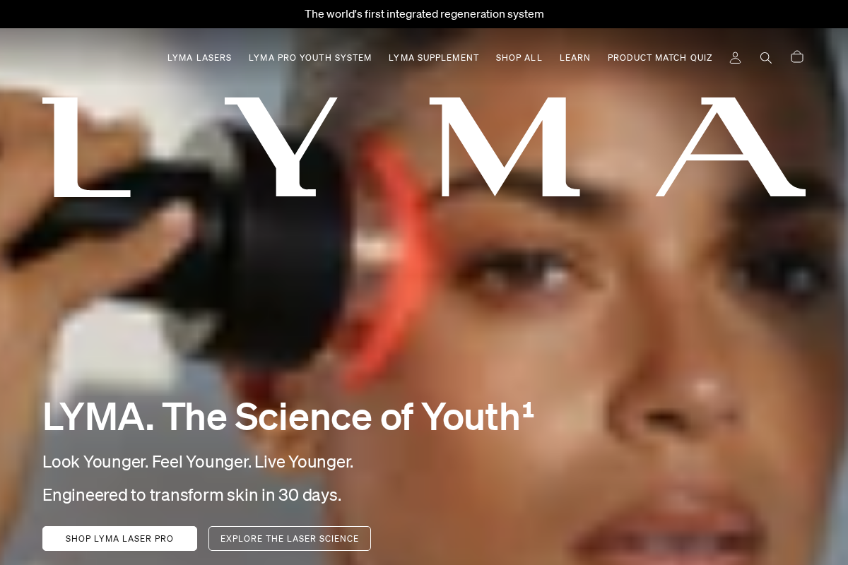 LYMA homepage screenshot