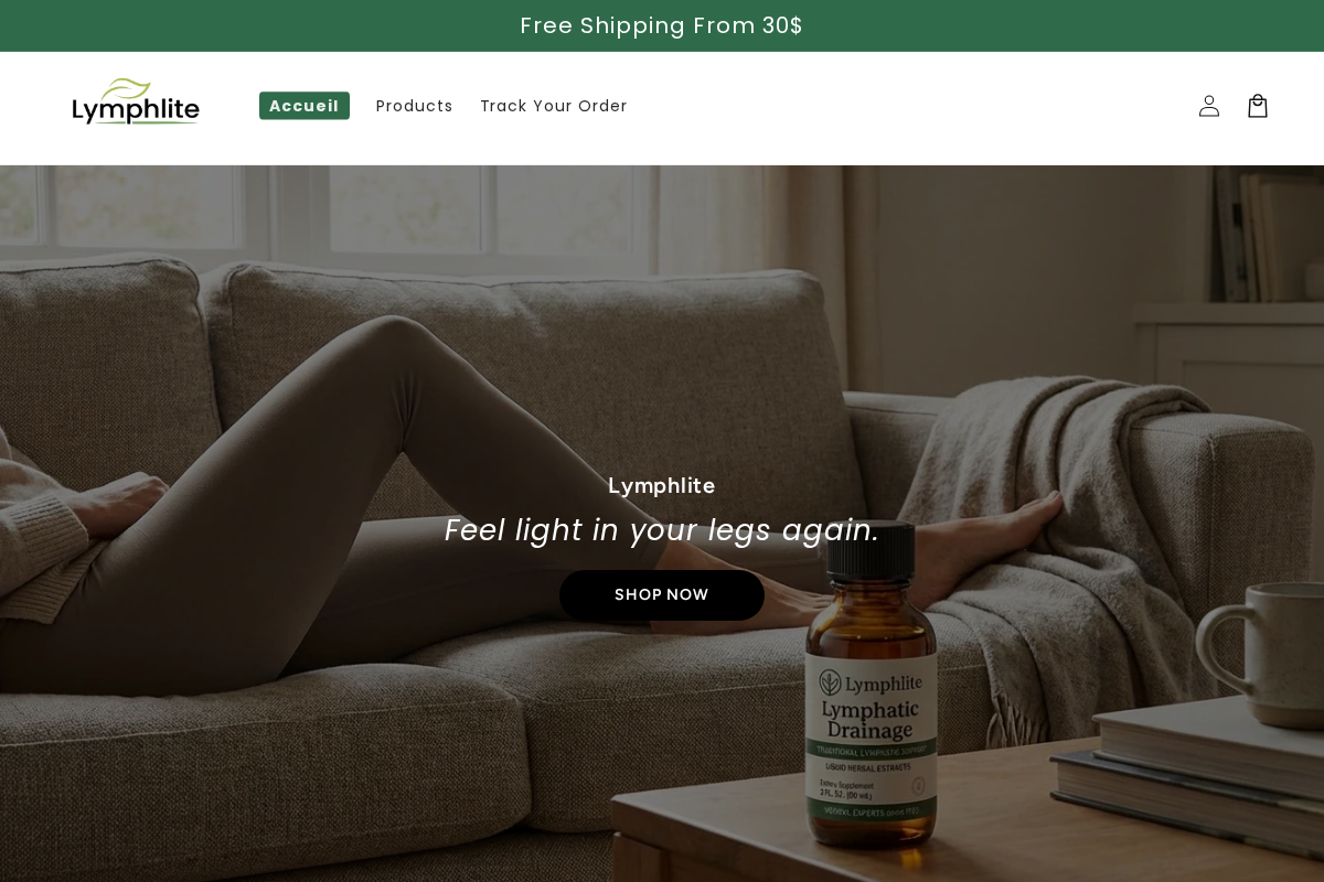 Lymphlite homepage screenshot