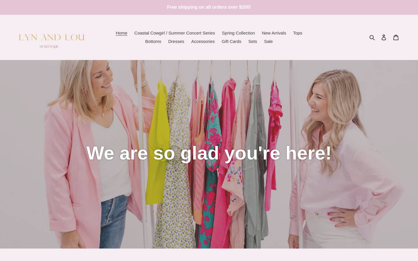 lynandlouboutique.com homepage screenshot