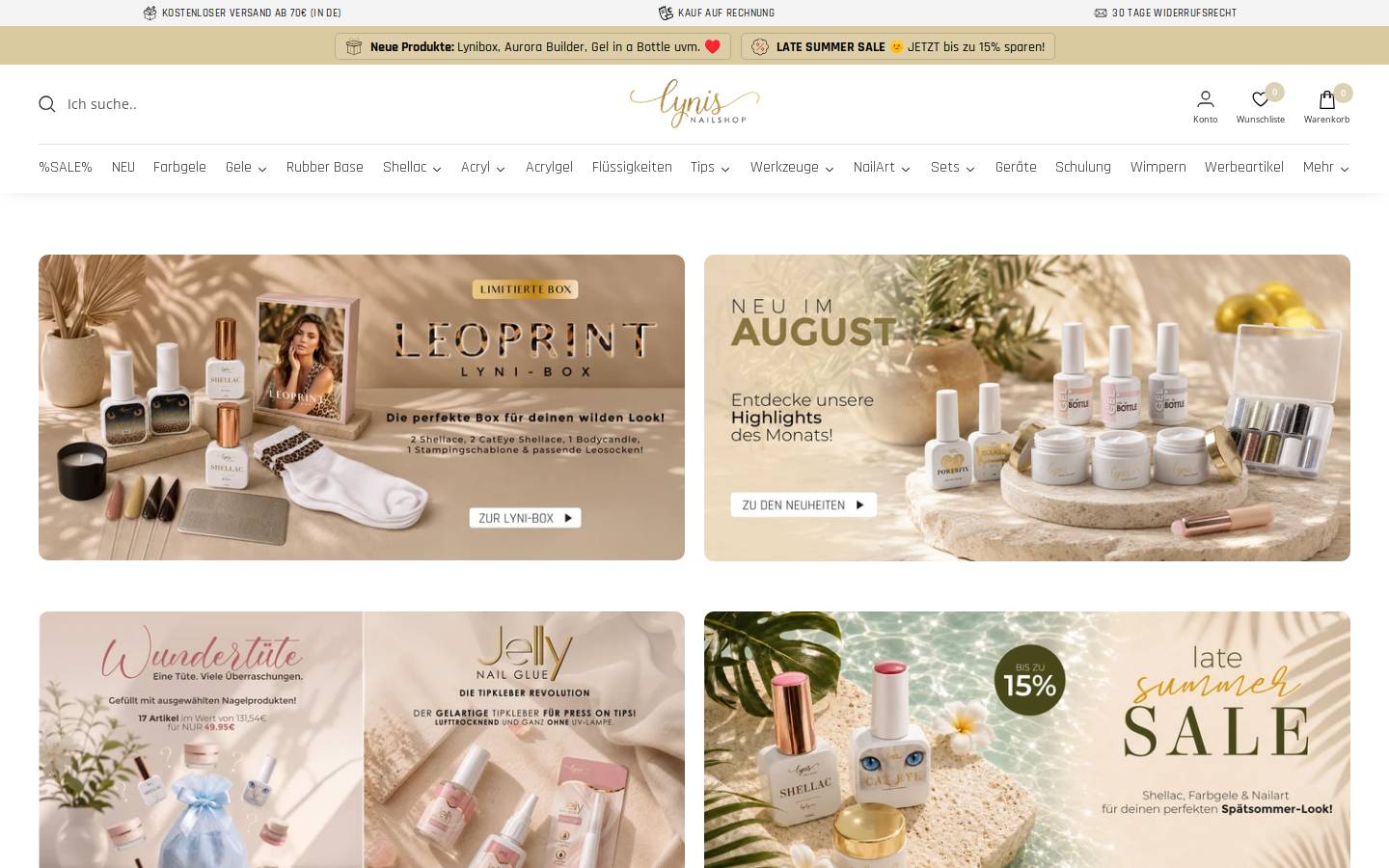 lynis-nailshop.de homepage screenshot