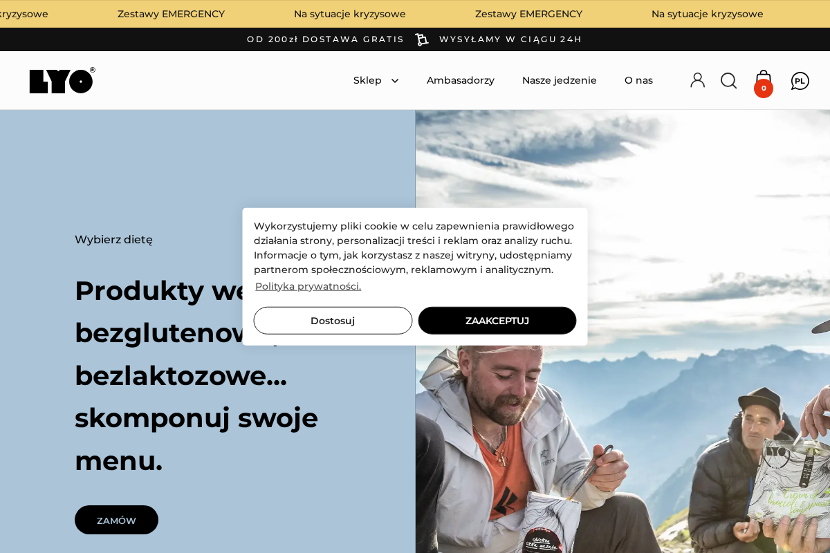 LYOFOOD homepage screenshot