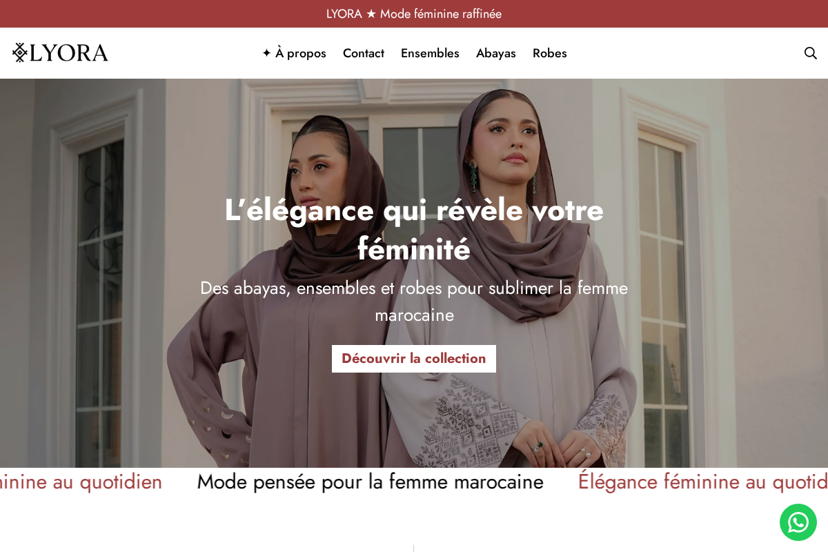 LYORA BRAND homepage screenshot