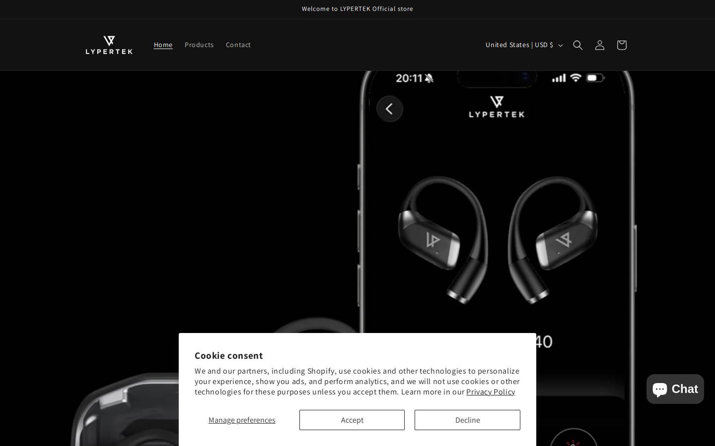 Lypertek homepage screenshot