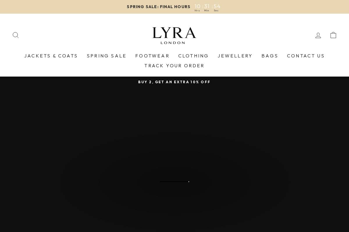 Lyra London homepage screenshot