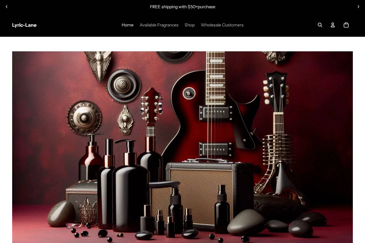 lyric-lane.com homepage screenshot