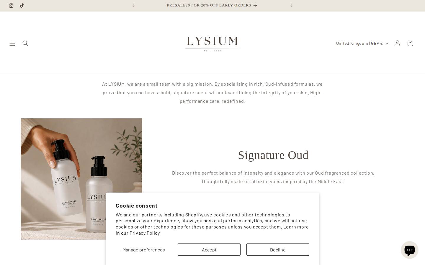 lysium.co.uk homepage screenshot