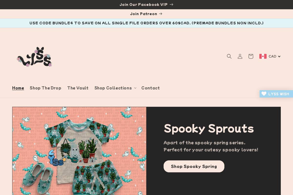 lyssdoodles.art homepage screenshot