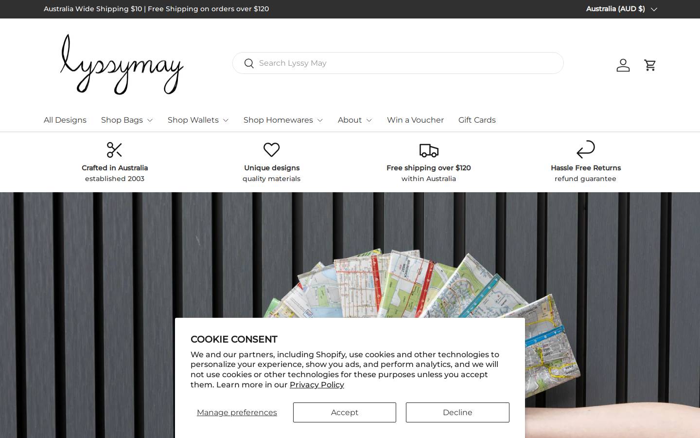 lyssymay.com.au homepage screenshot