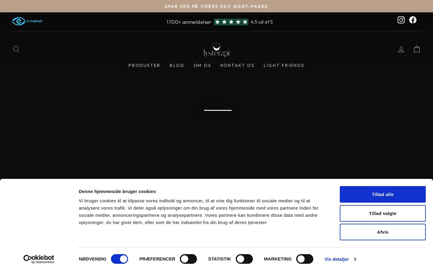 Lysterapi.dk A/S homepage screenshot