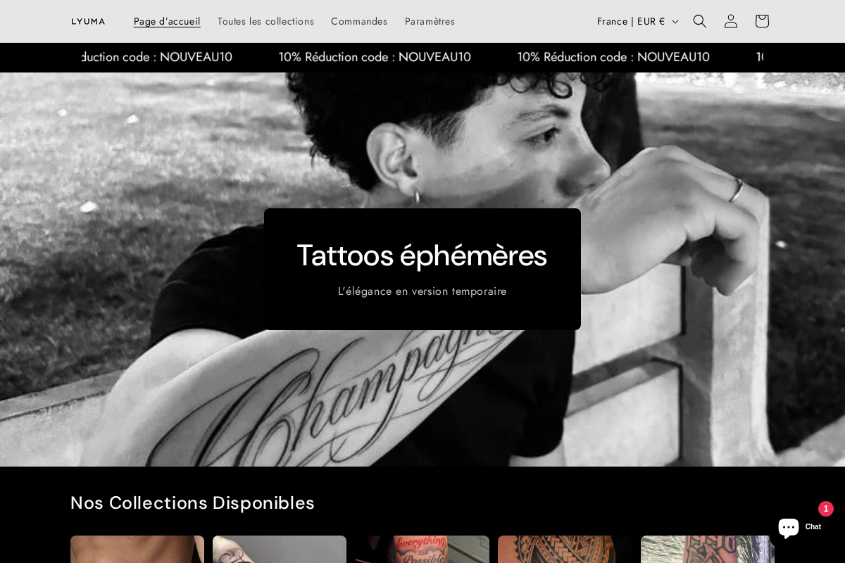 lyuma.shop homepage screenshot