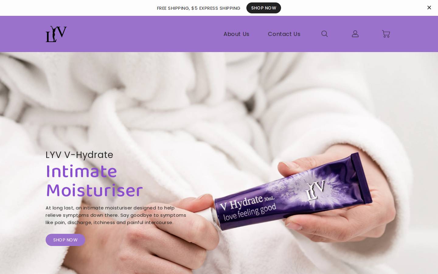 lyvhydrate.com.au homepage screenshot