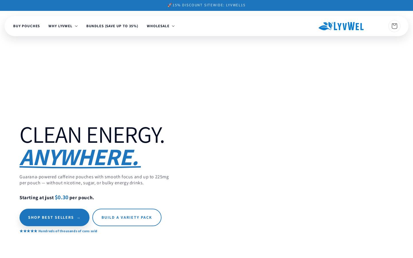 Lyvwel homepage screenshot