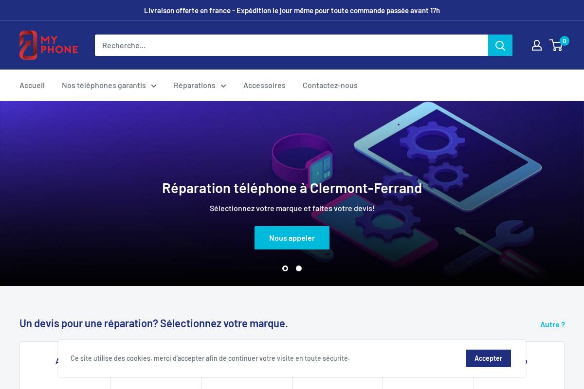 m-phone.fr homepage screenshot