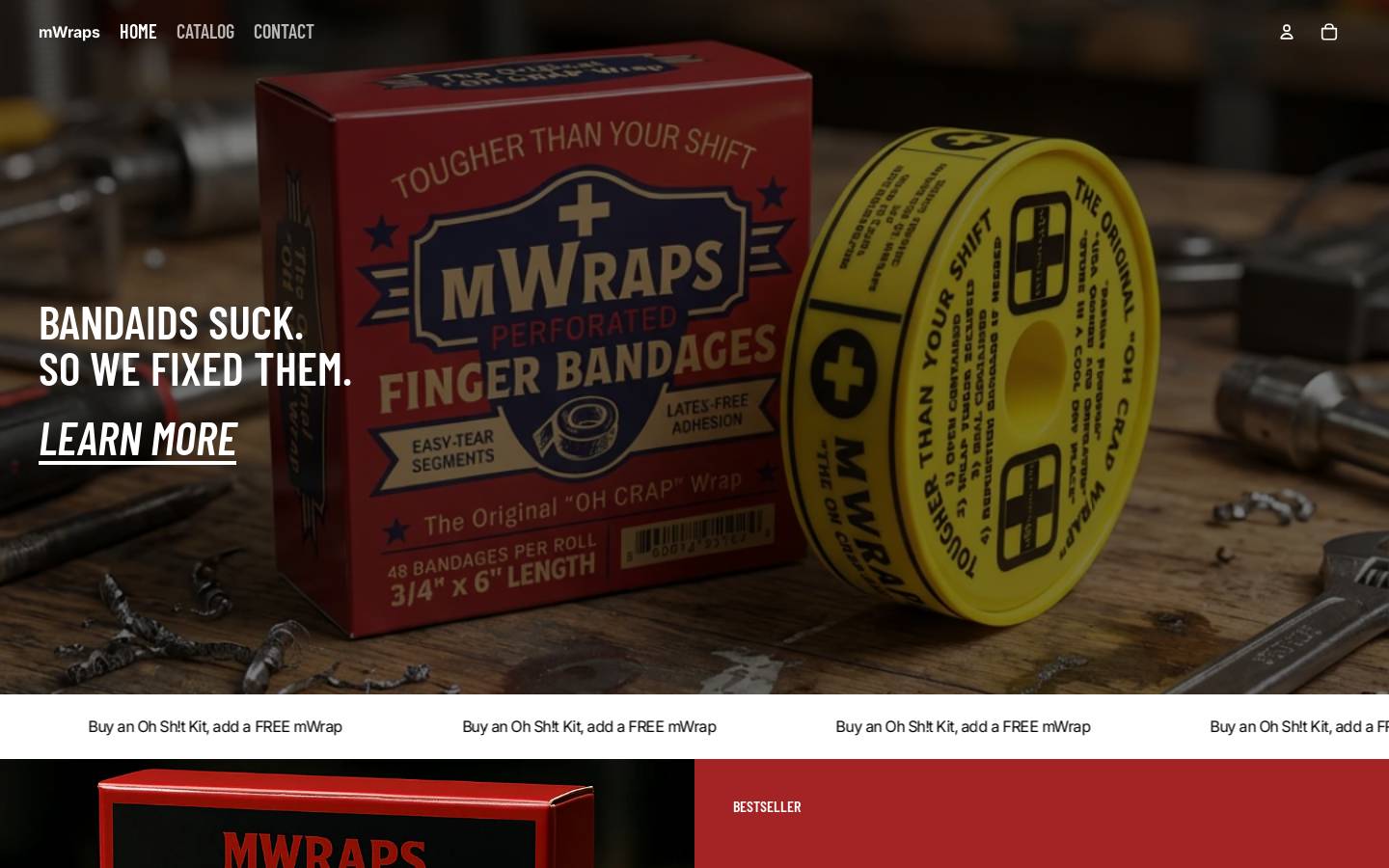 m-wraps.com homepage screenshot
