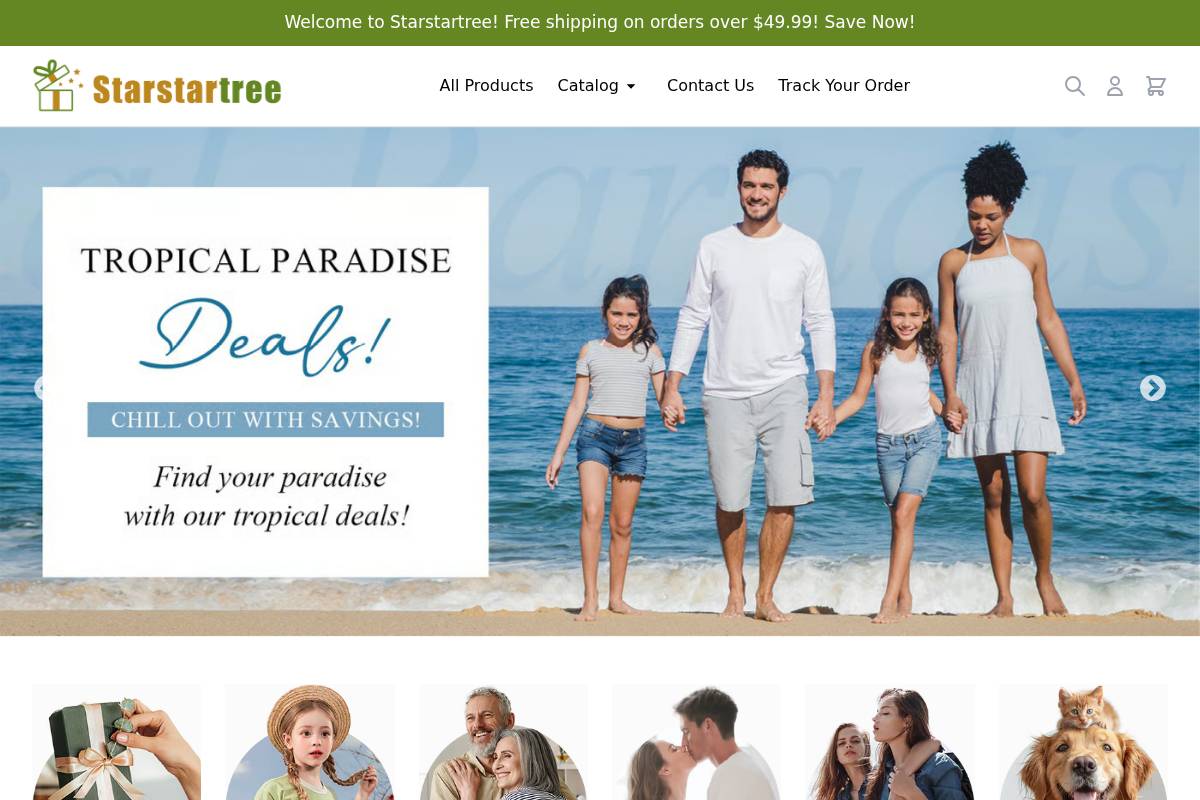 m.starstartree.com homepage screenshot