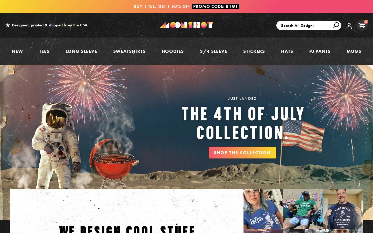 m00nshot homepage screenshot