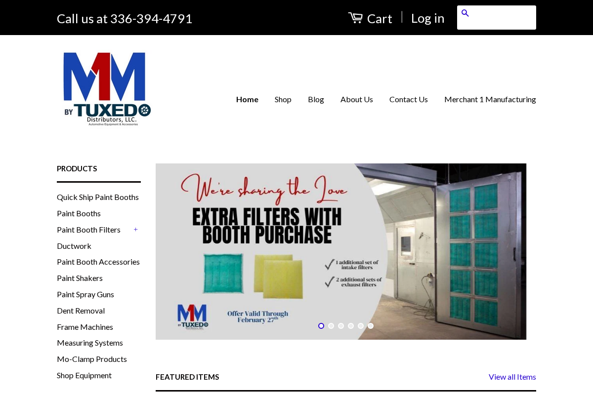 m1mequipment.com homepage screenshot