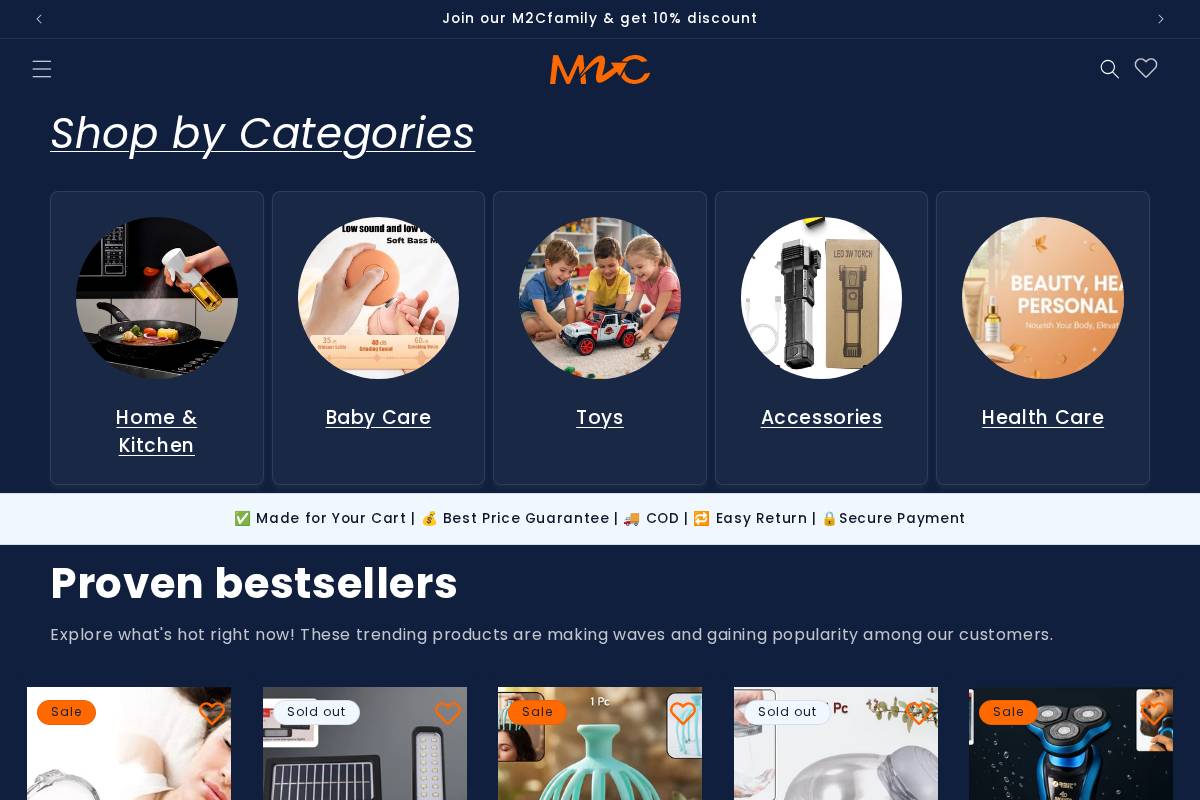m2c.in homepage screenshot