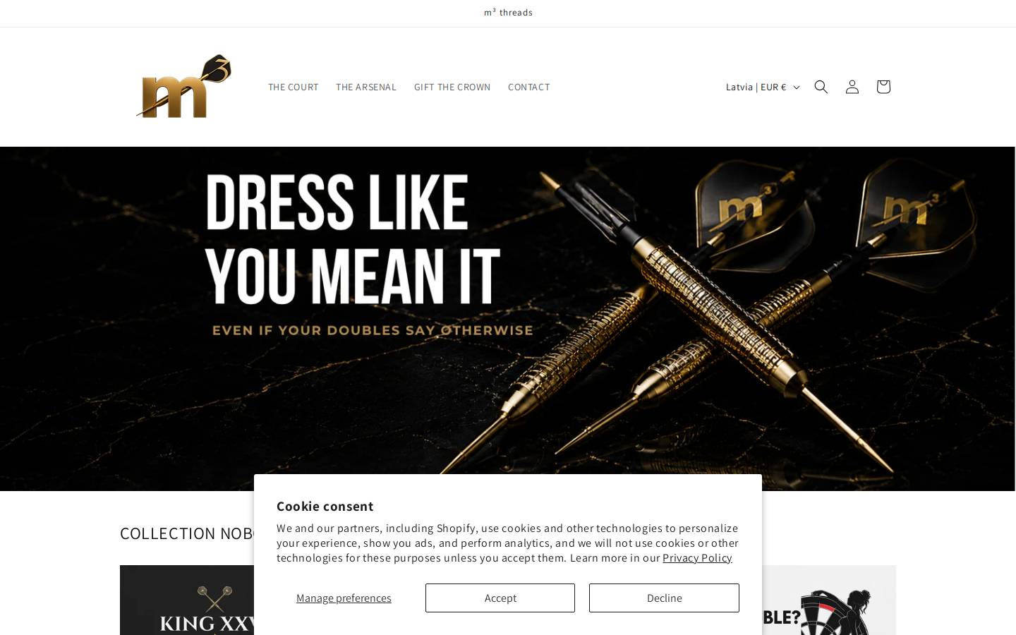 m3darts.com homepage screenshot