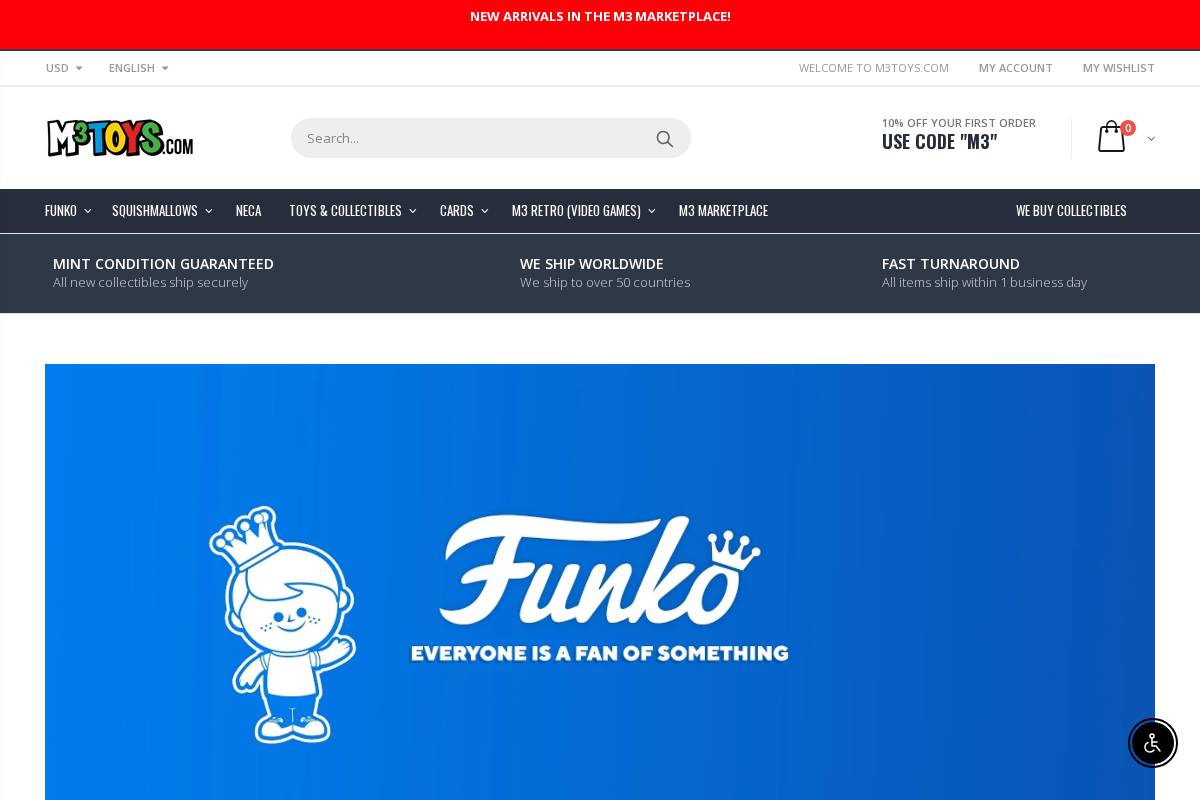 m3toys.com homepage screenshot