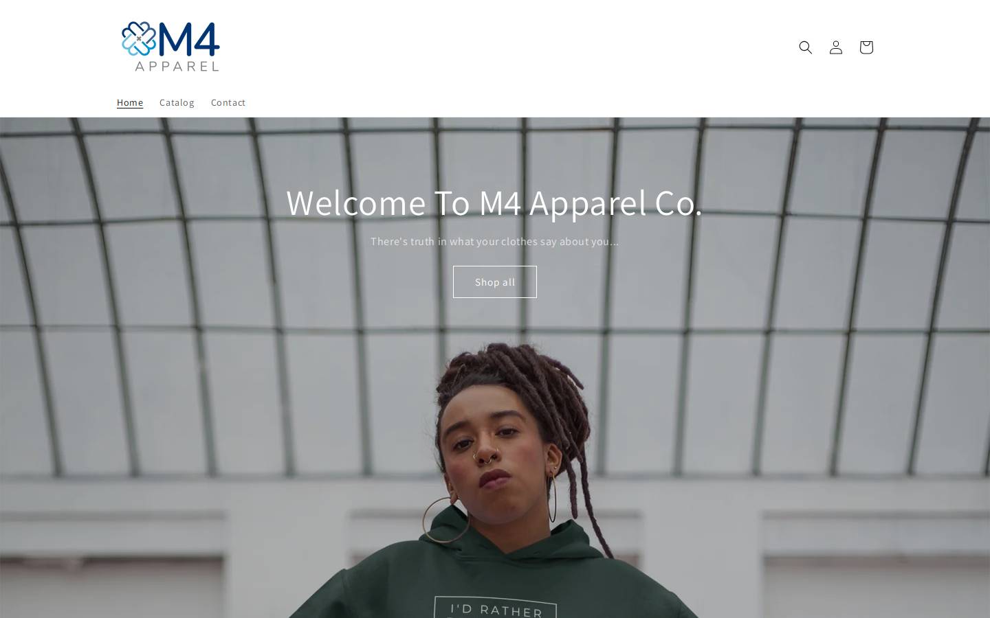 m4apparel.com homepage screenshot
