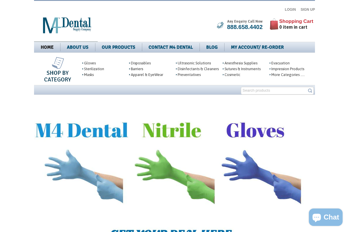 m4dental.com homepage screenshot