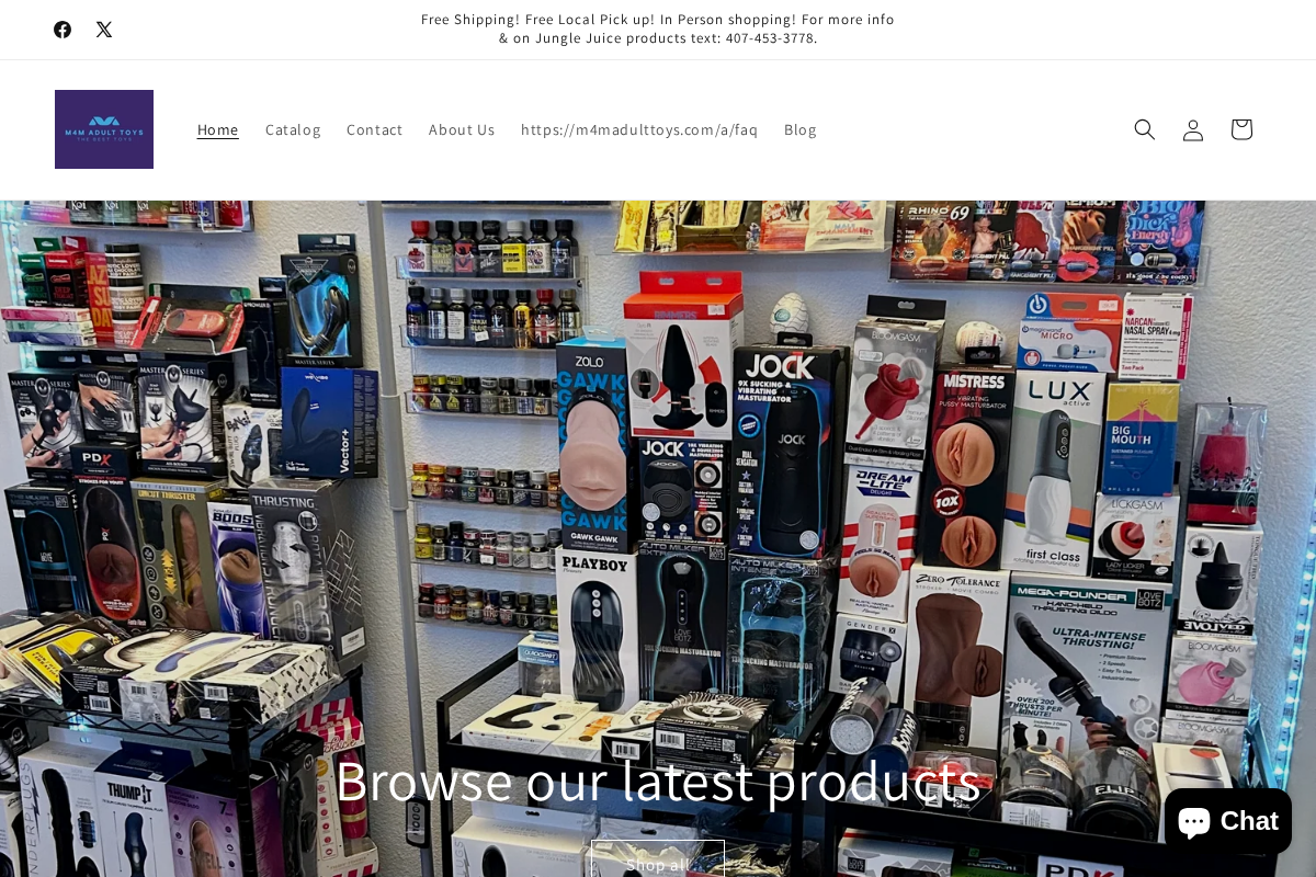 m4madulttoys.com homepage screenshot
